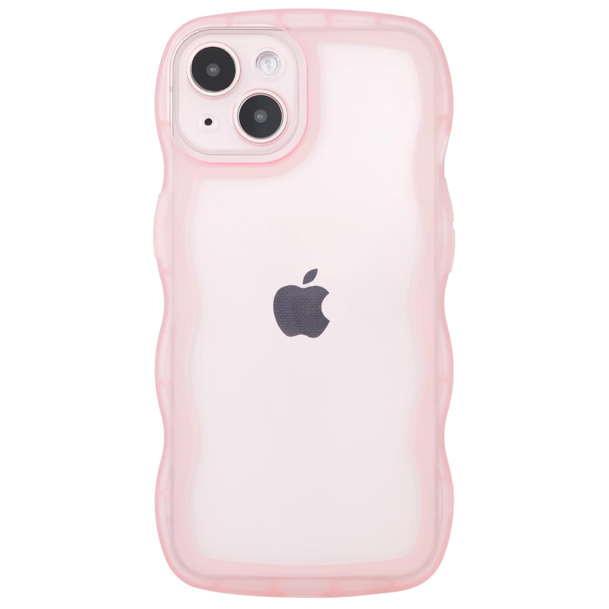 TIANLI for iPhone 15 Case,Cute Silicone Case for iPhone 15, Shockproof Protective Phone Case for iPhone 15, Clear/Pink