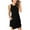 Black, variant on IROINNID Round Neckline Dress For Women Sleeveless Casual Pockets Ladies Slim Mini Dress Short Solid Color Empire Dress
