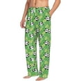 thumbnail image 6 of Logiee Cartoon Panda And Leaf 1 Print Pajama Pants for Men,Men’s Pajama Bottoms,Mens PJ Pants with Pockets & Button Fly-XX-Large, 6 of 6