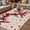 Light Beige Deep Red, variant on Red Flowers Outdoor Rug for Patio/Deck/Porch, Non-Slip Large Area Rug 6 x 9 Ft, Chinese Plum Traditional Ink Painting Indoor Outdoor Rugs Washable Area Rugs, Reversible Camping Rug Carpet Runner