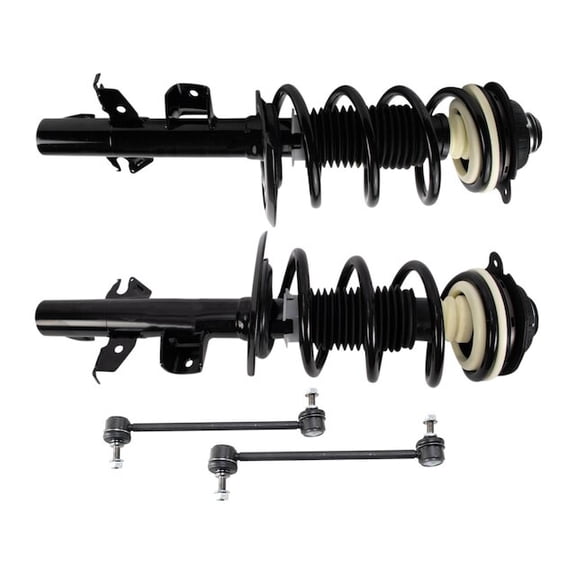 Front Strut Coil Spring Sway Bar Link Kit 4 Piece - Compatible with 2014 - 2022 Jeep Cherokee FWD 2015 2016 2017 2018 2019 2020 2021