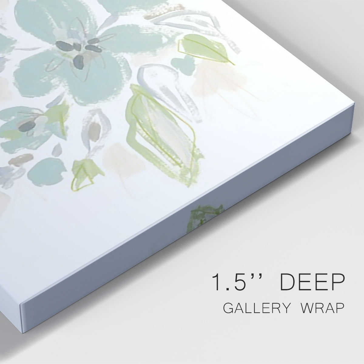Seafoam Petals II Premium Gallery Wrapped Canvas - Ready to Hang