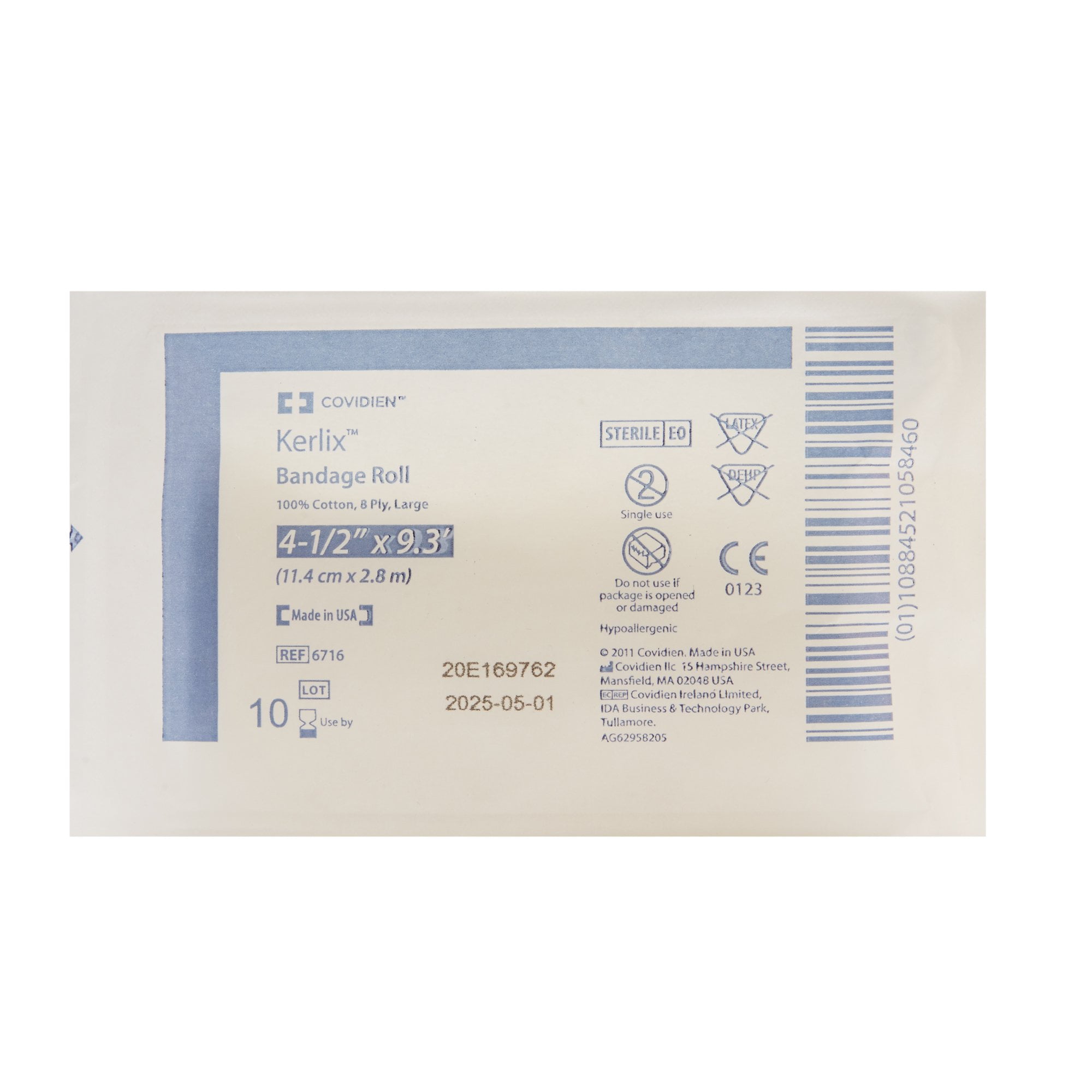 Kerlix Bandage Gauze Roll, Sterile, 8-Ply Dressing, 4 1/2 in x 3 1/10 yds, 100 Ct