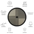 thumbnail image 6 of Safavieh Courtyard Eileen Geometric Indoor/Outdoor Area Rug, Black/Sand, 5'3" x 5'3" Round, 6 of 10