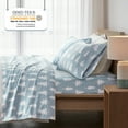 thumbnail image 4 of Regency Heights Queen Size Cotton Flannel Sheet Set, 4-Piece Flannel Bed Sheets Queen, 100% Cotton Bed Sheets Set with Deep Pocket, Blue Forest, 4 of 7