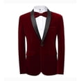 thumbnail image 1 of Mens Velvet Blazer Slim Fit Solid Blazer Sport Coat, 1 of 5