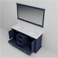 thumbnail image 6 of JERFIT 60 inch Navy Blue Double Sink Bathroom Vanity Set with Quartz Countertop, Soft Close Drawers & Large Mirror, 6 of 9