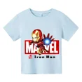 thumbnail image 5 of 2024 verano moda niños superhéroe Iron Man manga corta niño niña niños algodón camiseta verano manga corta niños camiseta superior, 5 of 5