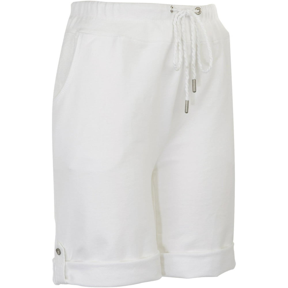 Teez Her - Womens Solid Pull On Skimmer Shorts X-Large White - Walmart ...