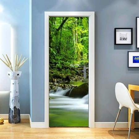 3D Door Sticker Scenery Landscape Forest Green Fresh Cool Aesthetic Artistic Elegance Nature Modern Wall Wallpaper Decals Sticker for Home Decor DIY Removable 3D Door Sticker Scenery Landscape Forest Green Fresh Cool Aesthetic Artistic Elegance Nature Modern Wall Wallpaper Decals Sticker for Home Decor DIY Removable