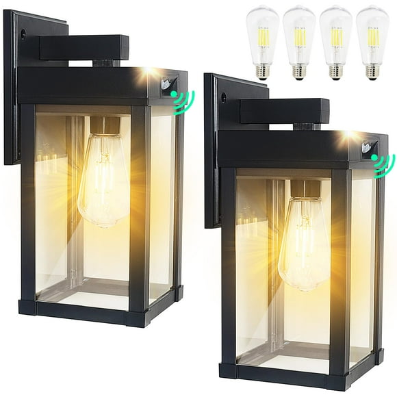 Luces solares de pared CYHKEE, paquete de 2, con sensor de movimiento e impermeables