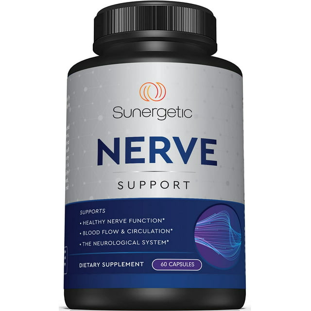 Premium Nerve Support Supplement - with Alpha Lipoic Acid (ALA) 600 mg, Acetyl-L-Carnitine (ALC) & Benfotiamine - Nerve Support Formula for Healthy Circulation, Feet, Hands & Toes - 60 Capsules