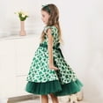 thumbnail image 3 of Girl Shamrock Princess Dress St Patricks Day Costume Outfits, Size for 3-8Y, 3 of 6
