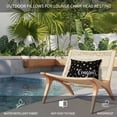thumbnail image 4 of Outdoor Lumbar Pillows with Strap & Insert Congrats Stars Cheers Recliner Head Pillow Pack of 2 Black Golden Waterproof Headrest Patio Lounge Chair Pillows for Beach Office 12x20 Inch, 4 of 9