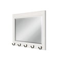 thumbnail image 2 of DesignOvation Pub Mirror with 5 Metal Hooks, White, 2 of 6
