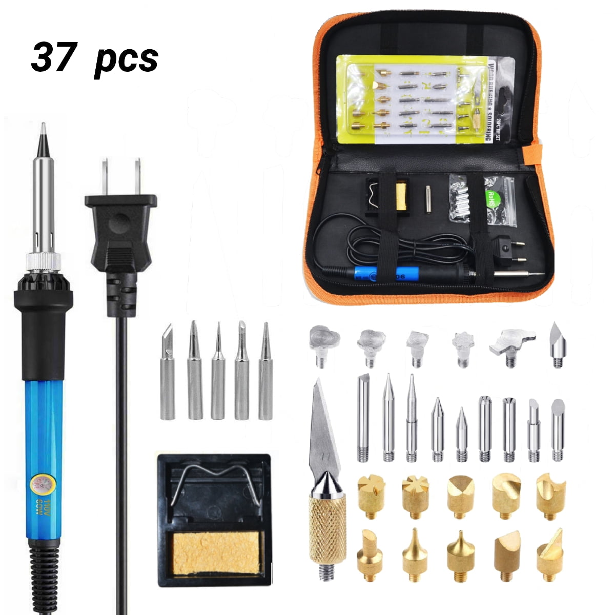 Soldering Iron Kit 19 In 1 60W Electronics Adjustable Temperature Welding ON/OF