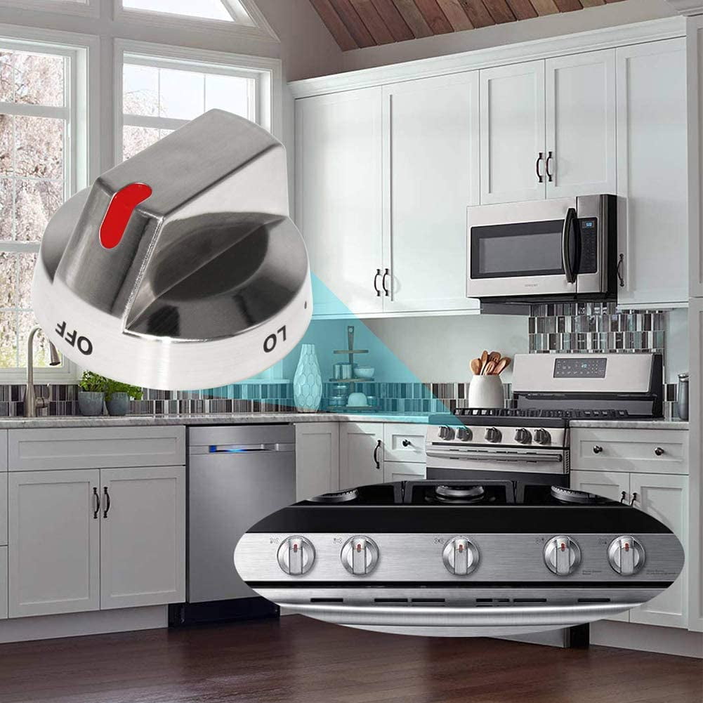 5 Pcs Dial Gas Stove Burner Control Knob for Samsung Range Oven Stove Replace DG64-00473A
