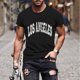 thumbnail image 4 of Camisetas de Manga Larga para Hombres Blusa de Cuello Redondo de Impresión Deportiva, Camiseta de Manga Corta de Moda para la Primavera Y Diaria, 4 of 5