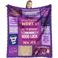thumbnail image 2 of New Job Gift for Women, Congratulation Promotion Gifts for Women, New Job Gifts for Her, Gift for Coworker Leaving for New Job, Job Promotion Gifts Throw Blanket 60 x 50 Inch, 2 of 6
