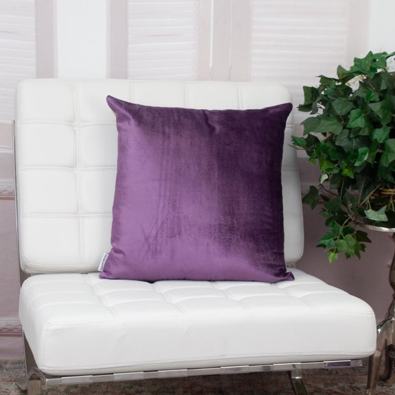 Nassau Collection Textured Woven Reversible Throw Pillow - 20" - Purple and Gray