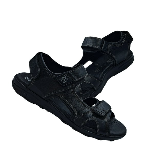 Sandalia Huarache De Piel Color Negro Para Caballero 20 horas