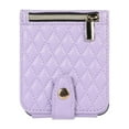 thumbnail image 3 of Dteck Zipper Wallet Purse for Samsung Galaxy Z Flip 3 5G Crossbody Case with Credit Card Holder Strap Lanyard Women Kickstand Flip Leather, Purple, 3 of 8