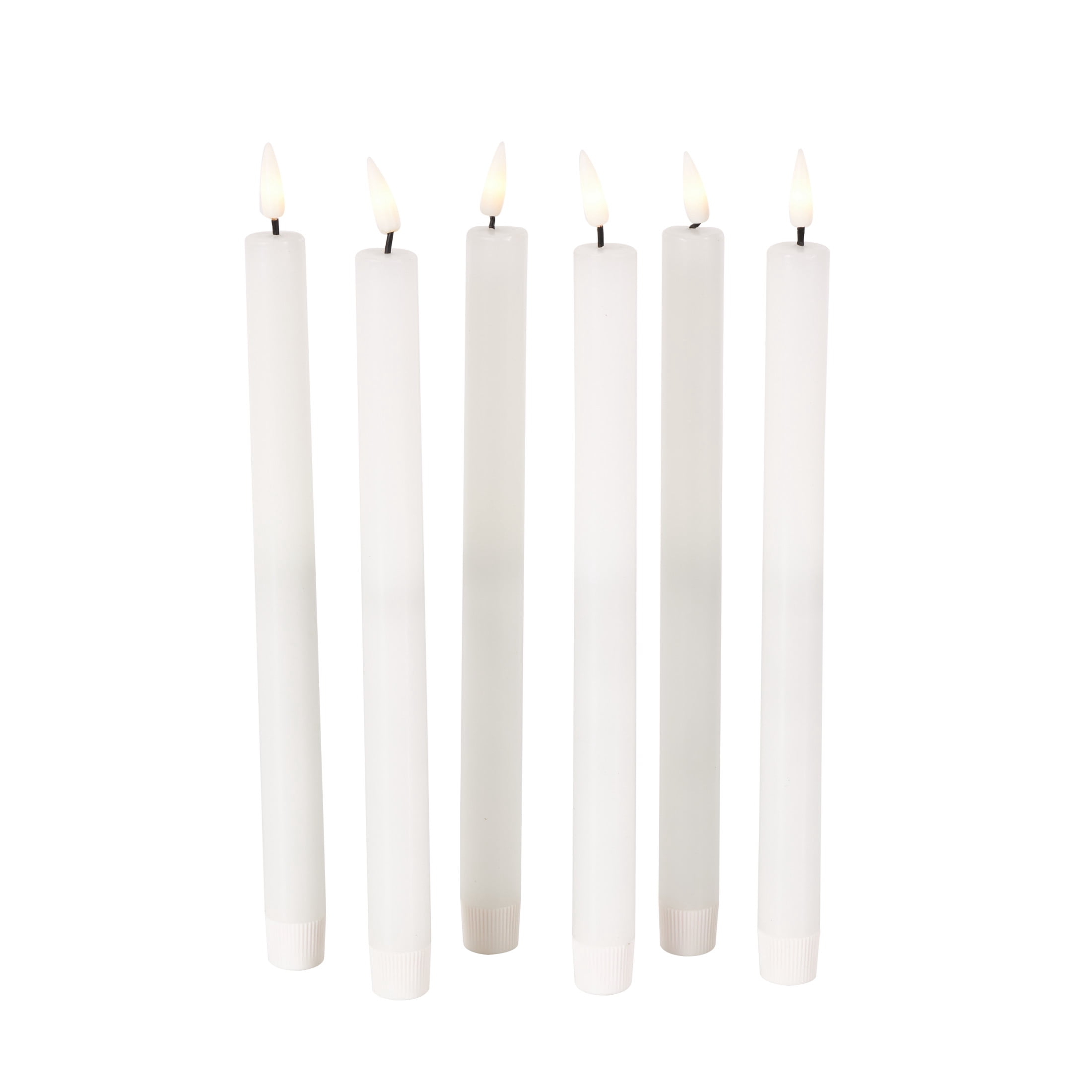DecMode 11"H Unscented Wax  Flameless Candle with Remote Control (Set of 6)