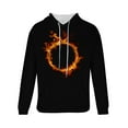 thumbnail image 4 of BiZtdJrK Mens Novelty Print Hoodie Lightweight Kangaroo Pocket Pullover Hoodies Big and Tall Long Sleeve Drawstring Hooded Sweatshirt Fashion Casual Streetwear for Black XXXL, 4 of 6