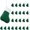 Green, White, variant on 24 Pcs Mini Christmas Stockings Bulk Christmas Colleague Gifts Employees Office Christmas Decor Xmas Tree Decorations for School Church Charity Donate, 5.9 x 3.2 Inch