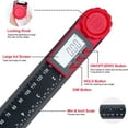 thumbnail image 3 of 360 Degree Dual Scale Digital Angle Protractor, 200mm Angle Ruler with LCD Display and Locking Function, Protractor for Engineering, Woodworking, Construction and Measuring, 3 of 5