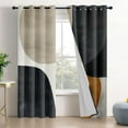 thumbnail image 3 of Boho Curtains- Mid Century Mordern Geometric Abstract Patterned Blackout Curtains For Living Room Bedroom, Room Darkening Grommet Drapes Window Treatments-52"W x 63"L (Pack of 2), 3 of 6