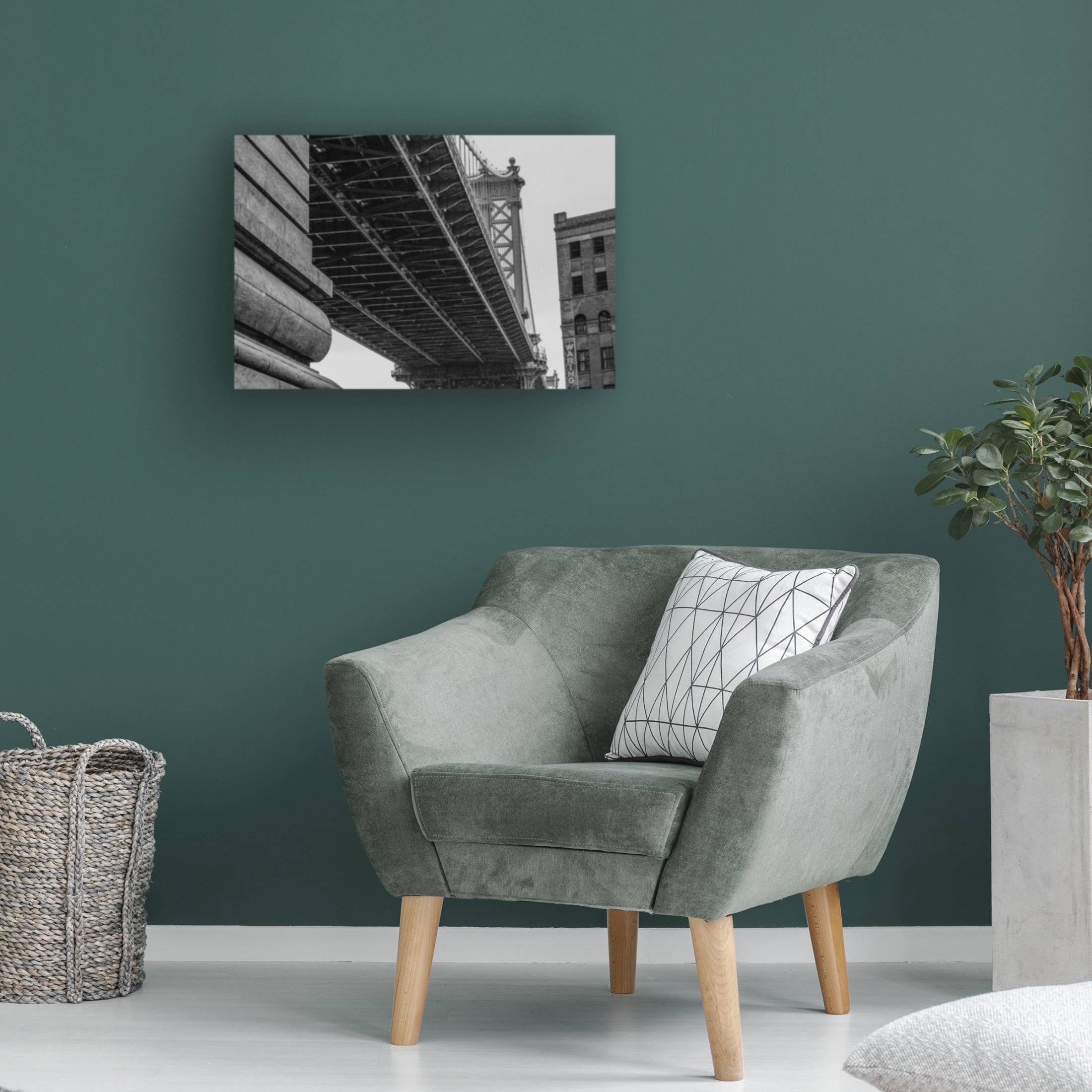 Trademark Fine Art Rikard Ekstrand Manhattan Bridge Brooklyn New York Canvas Wall Art