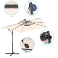 thumbnail image 4 of CHYVARY 8.2×8.2ft LED Outdoor Patio Offset Hanging Cantilever Umbrellas W/8 Ribs for Backyard,Poolside and Garden,Sand, 4 of 7