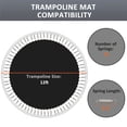 thumbnail image 3 of Soozier Trampoline Replacement Mat, Fits 12' Trampoline w/ 72 V-Hooks & 5.5" Springs, 8 Rows of Stitching & Tool (Spring & Frame not Included), Black, 3 of 9