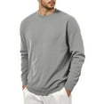 thumbnail image 2 of Basic Sweatshirts for Men 2025 Fall Winter Long Sleeve Crewneck Casual Loose Plain Sweatshirt Pullover Tops, 2 of 6
