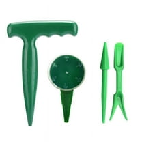 Garden Grip Solid Plastic Bulb Planter Tool | 4-Piece Gardening Set for Digging & Transplanting | Ergonomic Handheld Hole Puncher for Flowers & Vegetables