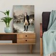 thumbnail image 5 of Vintage Ice Skating Portrait Canvas Wall Art，Winter Scene Decor for Living Room Bedroom Office Hallway Study, 5 of 8