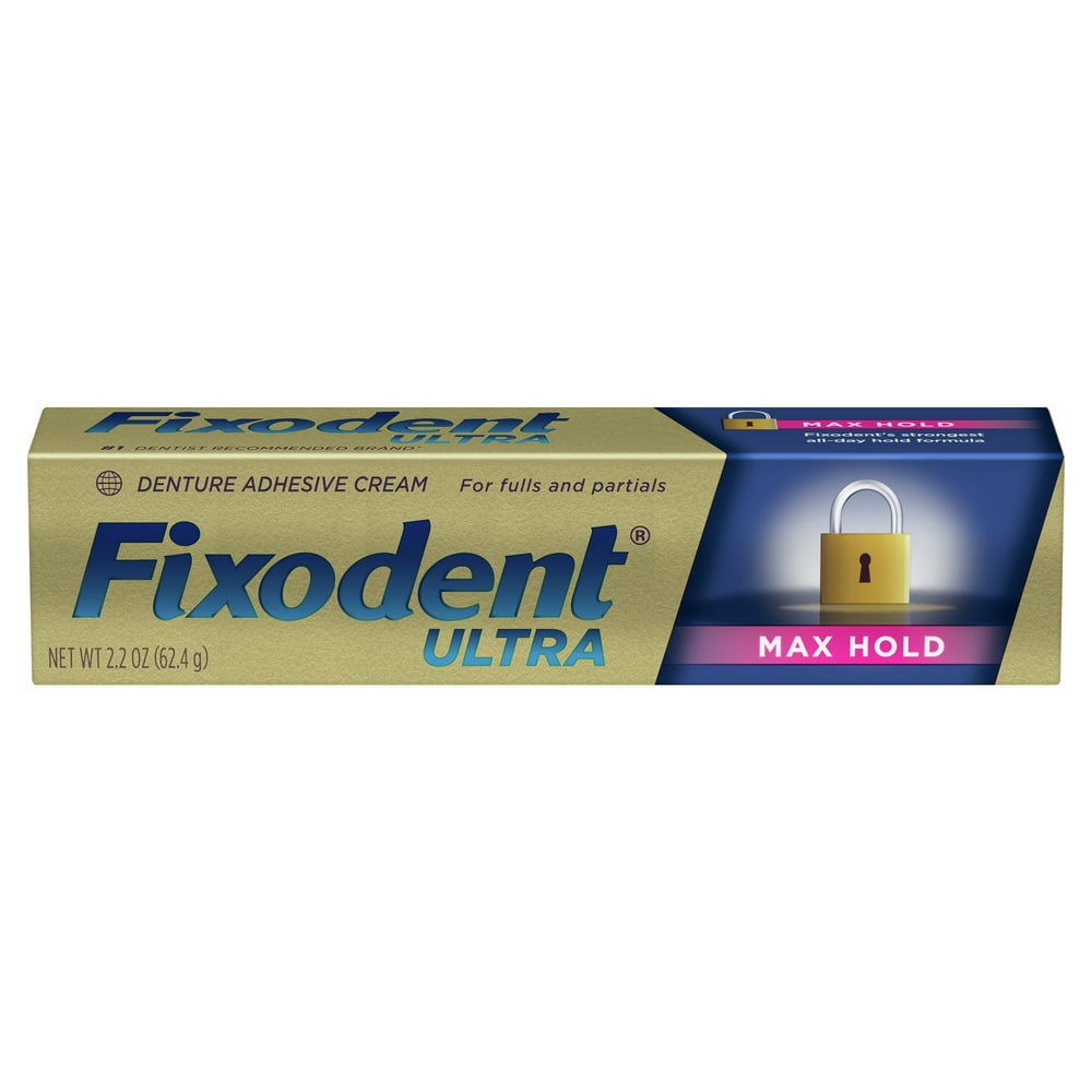 Fixodent Ultra Max Hold Denture Adhesive, 2.2 Ounces