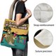 thumbnail image 3 of Captain Caveman Bolso de tela con estampado de lienzo para mujer, bolsa de compras reutilizable y estética, con cremallera interior, regalo para mujer,40*40cm., 3 of 6