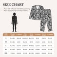 thumbnail image 4 of Salouo Yin Yang With Black And White Pattern Women's Pajamas Set Long Sleeve Button Down Sleepwear Soft Pj Lounge Sets for women 2 Piece Pjs Set with Long Pants-XX-Large, 4 of 7