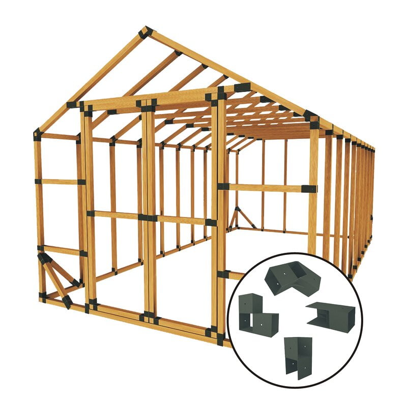 10 ft. w x 20 ft. d custom diy storage shed kit by e-z