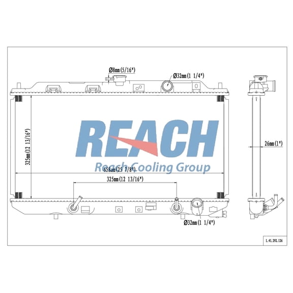 REACH 41-292 Radiator for 93-90 Acura Integra, Automotive Radiator Replacement Part