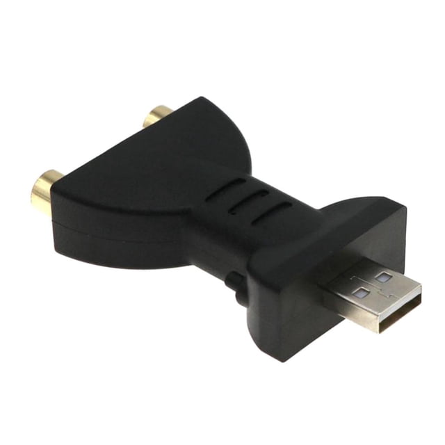 Adaptador USB , Nuevo Convertidor de Adaptador de TV 5FT 2.0 USB a 2 AV para Computadora PS Baoblaze Adaptador USB a RCA
