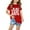 Red, variant on Baby Girl Clothes Graphic Round Neck Crop Top Girls Short-Sleeve T-Shirt Tops