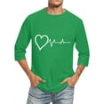 thumbnail image 1 of Weiqiqre T-Shirts Chemises pour Hommes Saint-Valentin Imprimé Cœur T-Shirt à Manches Longues Col Rond T-Shirts Graphiques Haut Décontracté, 1 of 3