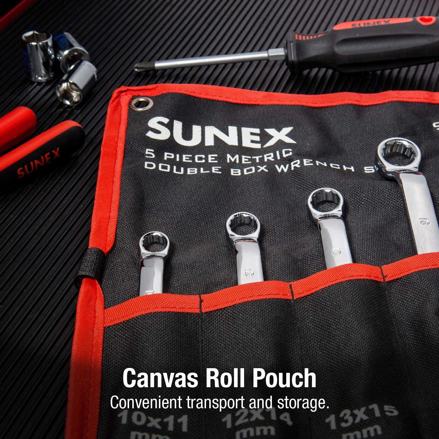 Sunex 9950M 5-Piece Metric Double Boxend Wrench Set