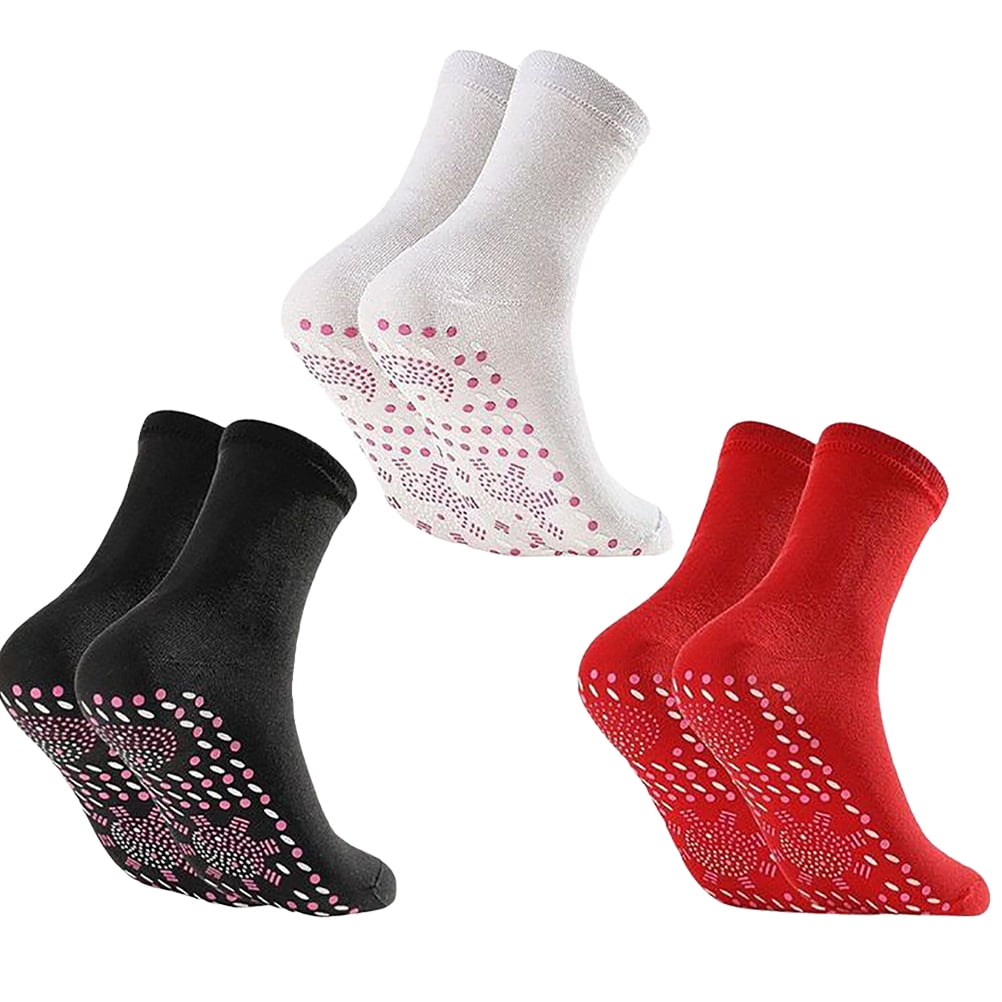 3 Pairs of Selfheating Far Infrared Padded Cotton Socks Foot Feet