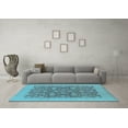 thumbnail image 3 of Ahgly Company Indoor Rectangle Oriental Light Blue Traditional Area Rugs, 7' x 10', 3 of 4