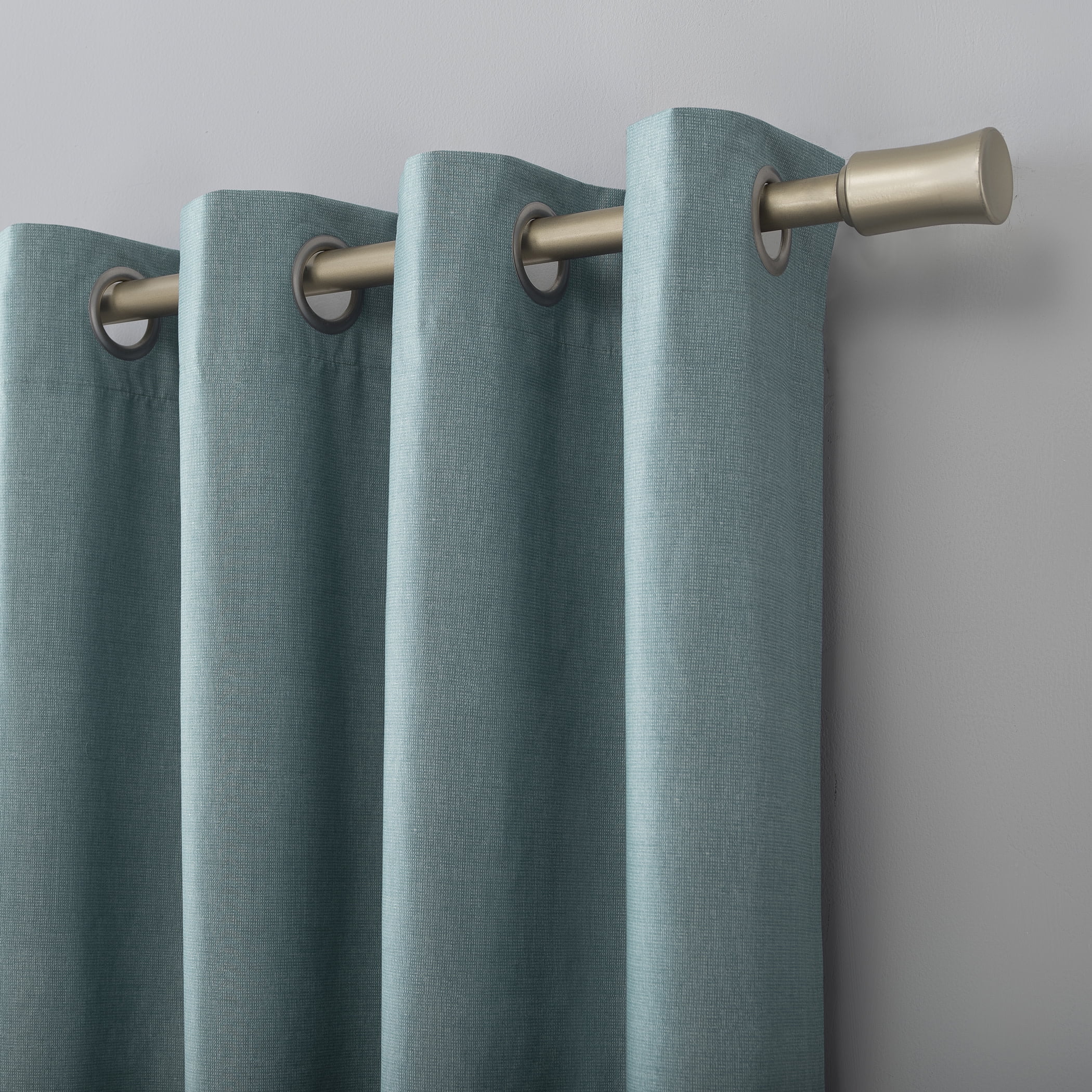 Sun Zero Duran Thermal Insulated 100% Blackout Grommet Curtain Panel, 50"X84", Mineral (Single Panel)