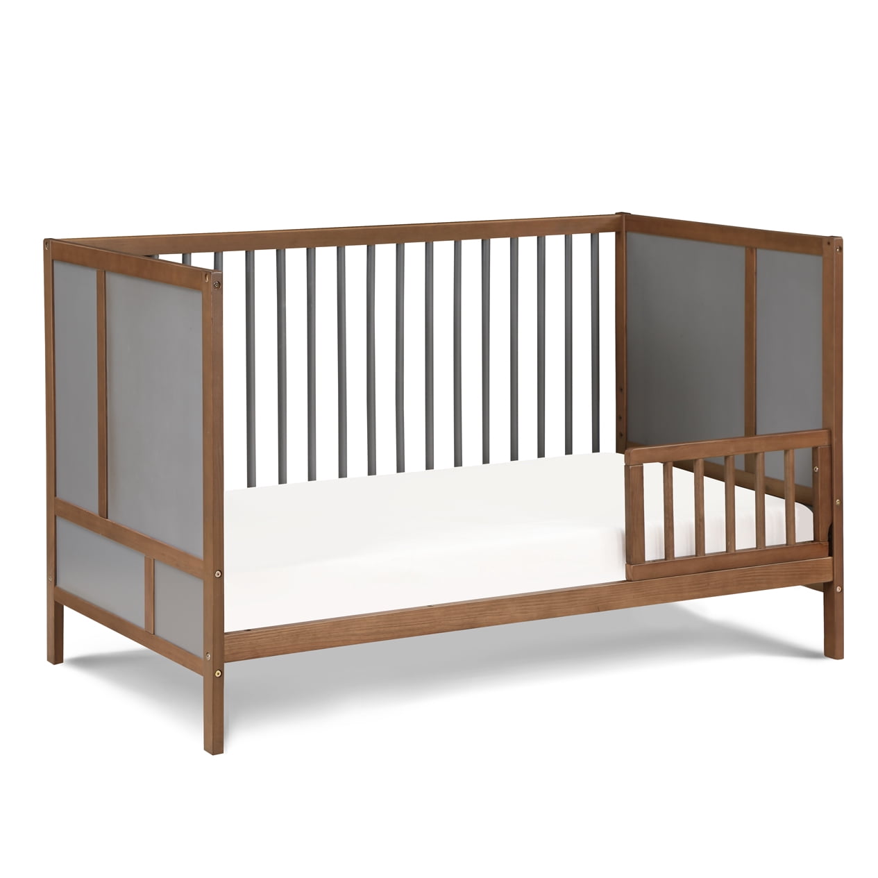 Suite Bebe Pixie  3-in-1 Crib in Walnut/Charcoal